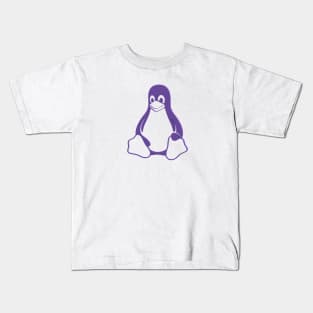 Tux 2D Turquoise Kids T-Shirt